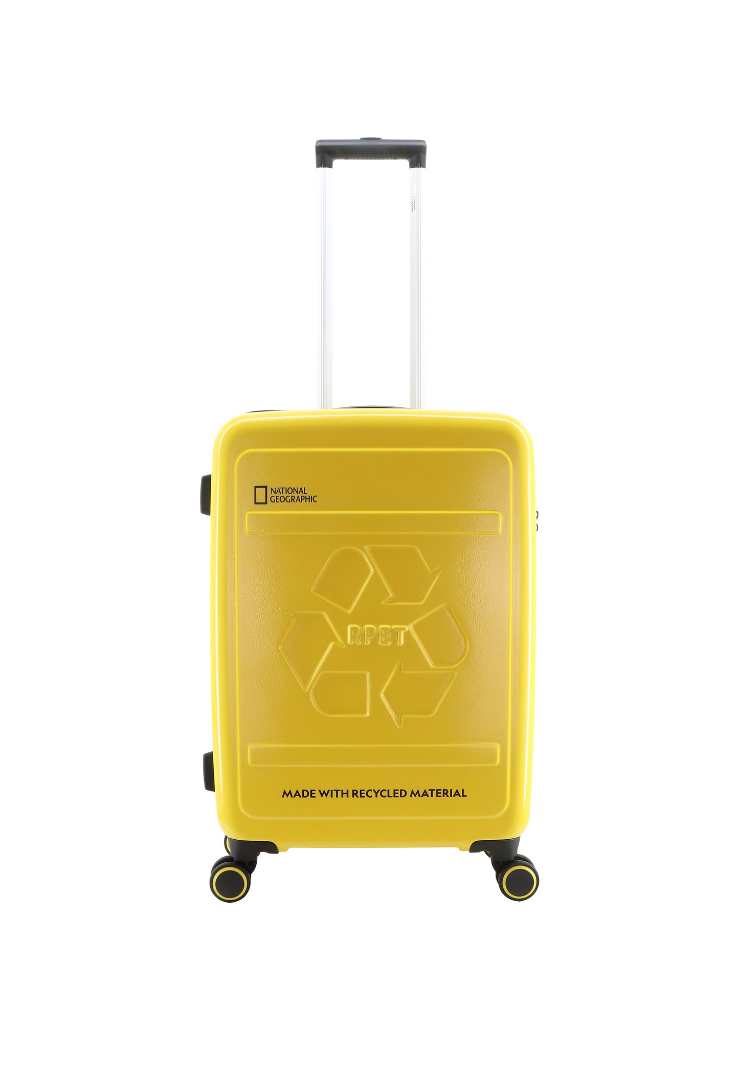 National Geographic Harde Koffer / Trolley / Reiskoffer - 67 cm (Medium) - Balance rPET - Geel