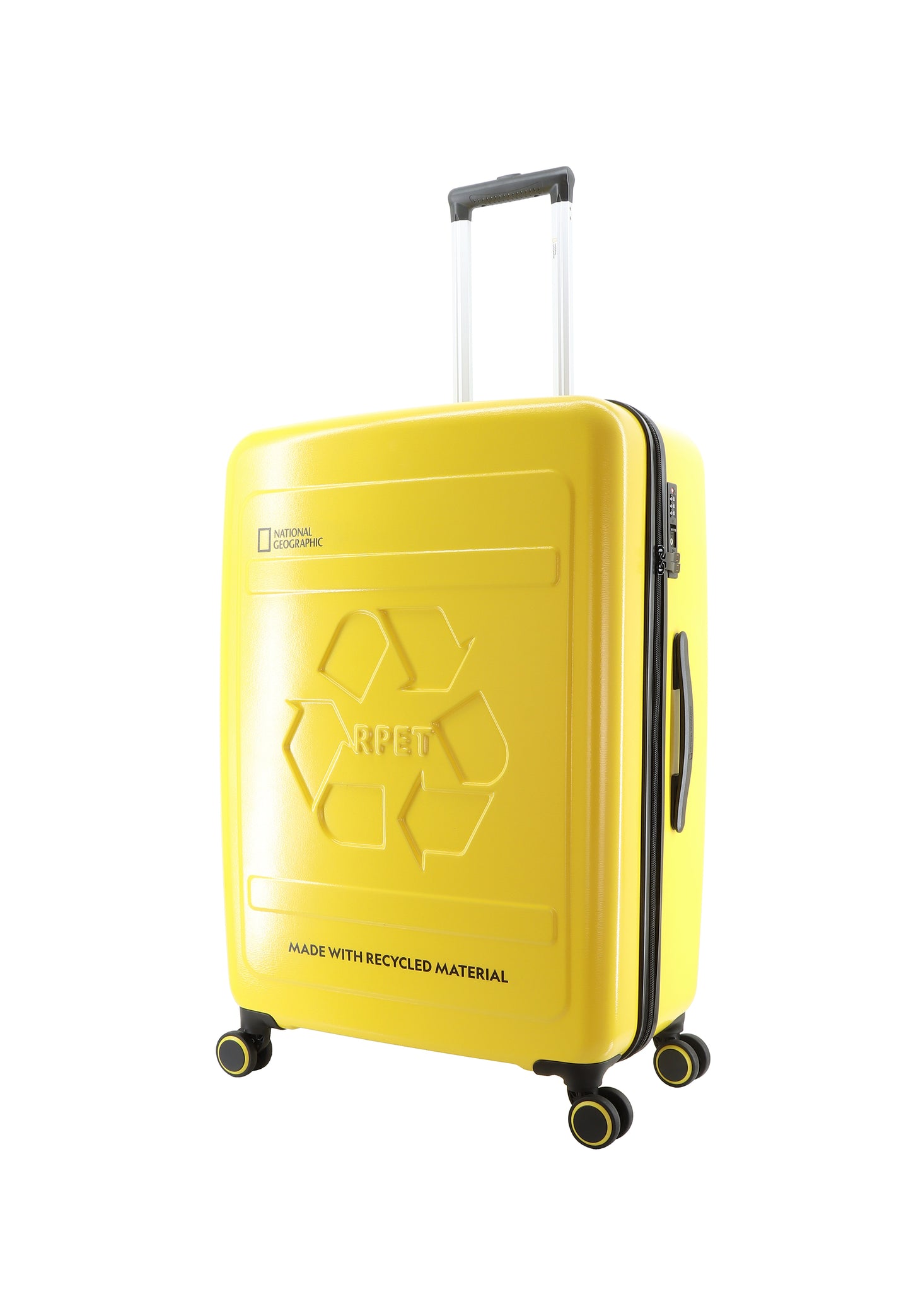 National Geographic Harde Koffer / Trolley / Reiskoffer - 76 cm (Large) - Balance rPET - Geel