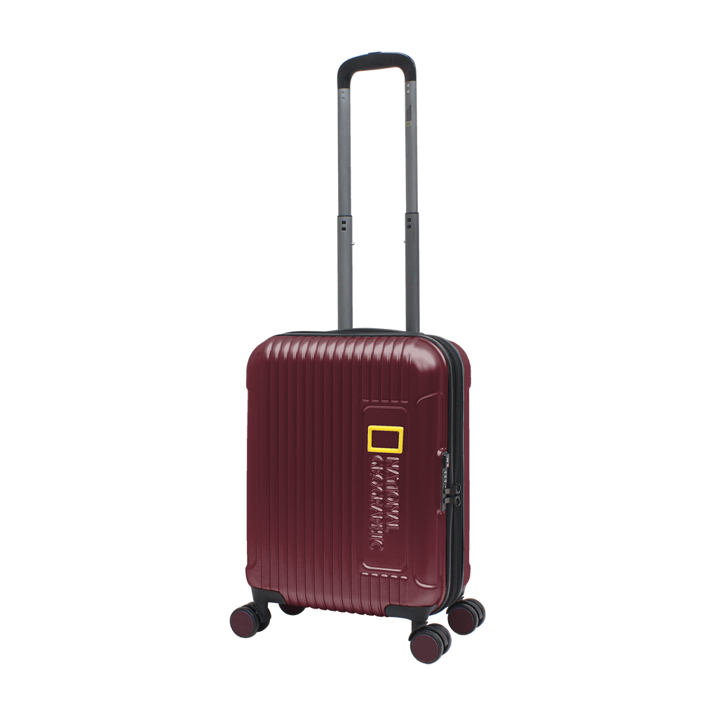 National Geographic Harde Kofferset 3-Delig / Reiskofferset / Trolleyset - Canyon - Burgundy