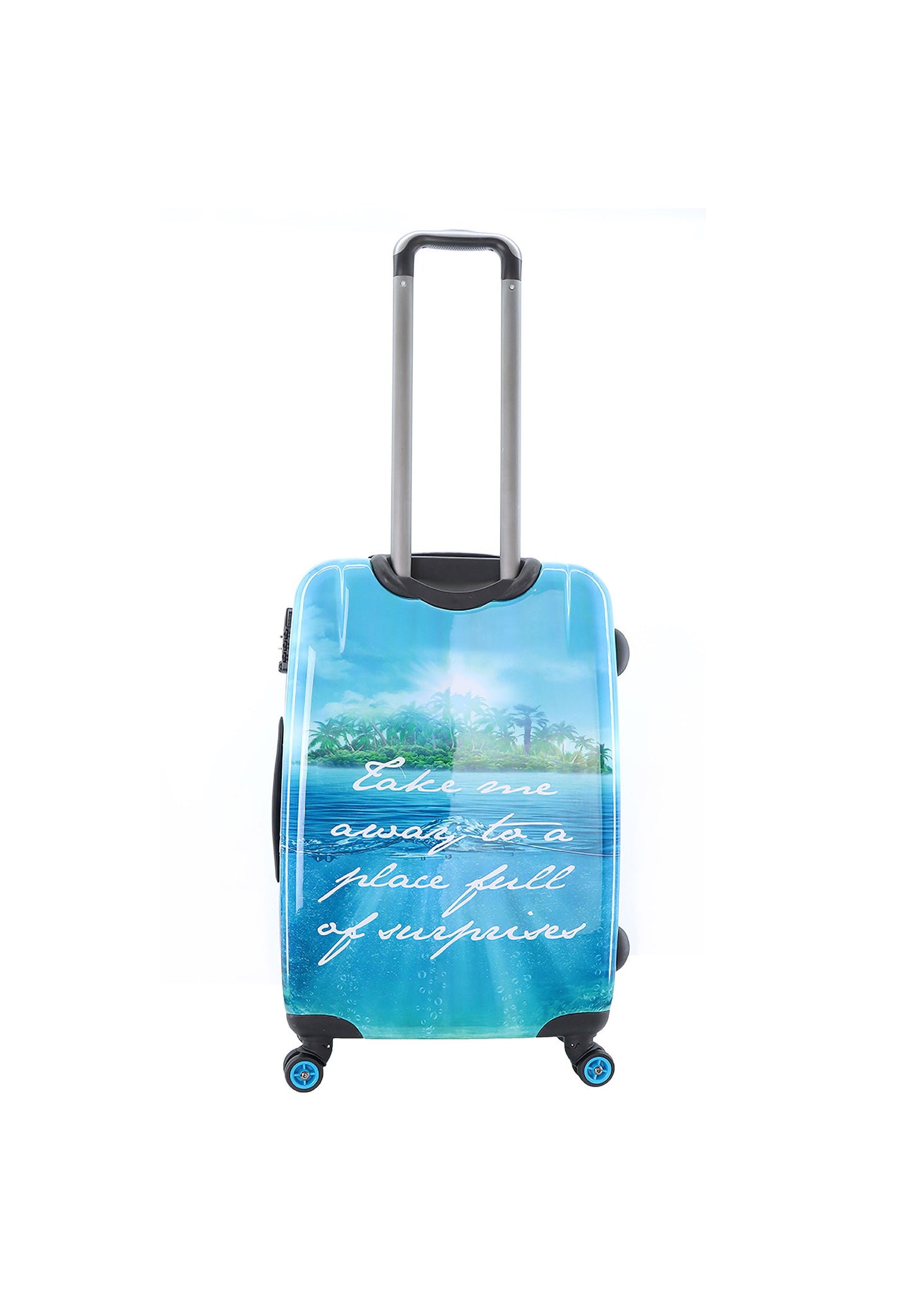 Saxoline Blue Hard Case / Trolley / Travel Case - 67 cm (Moyen) - Island Print