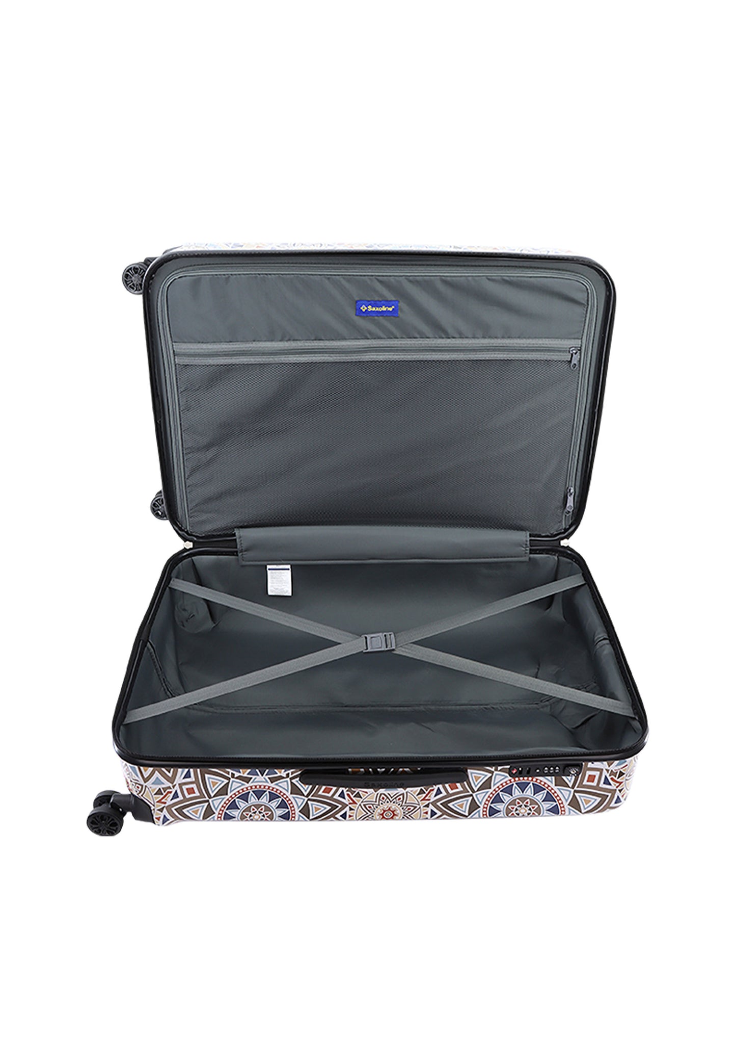 Saxoline Valise rigide 3 pièces / Valise de voyage / Trolley - Mosaic Culture Print