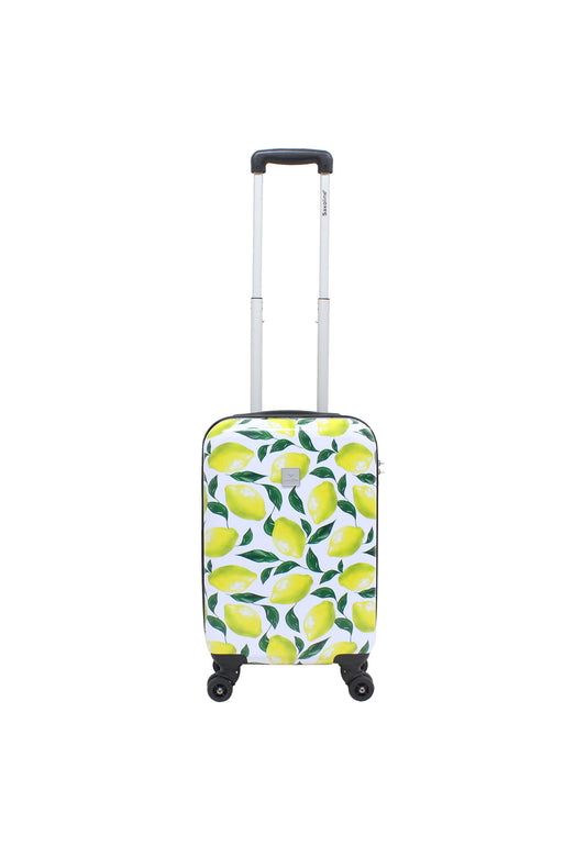 Saxoline Handbagage Harde Koffer / Trolley / Reiskoffer - 55cm (Small) - Lemon Print