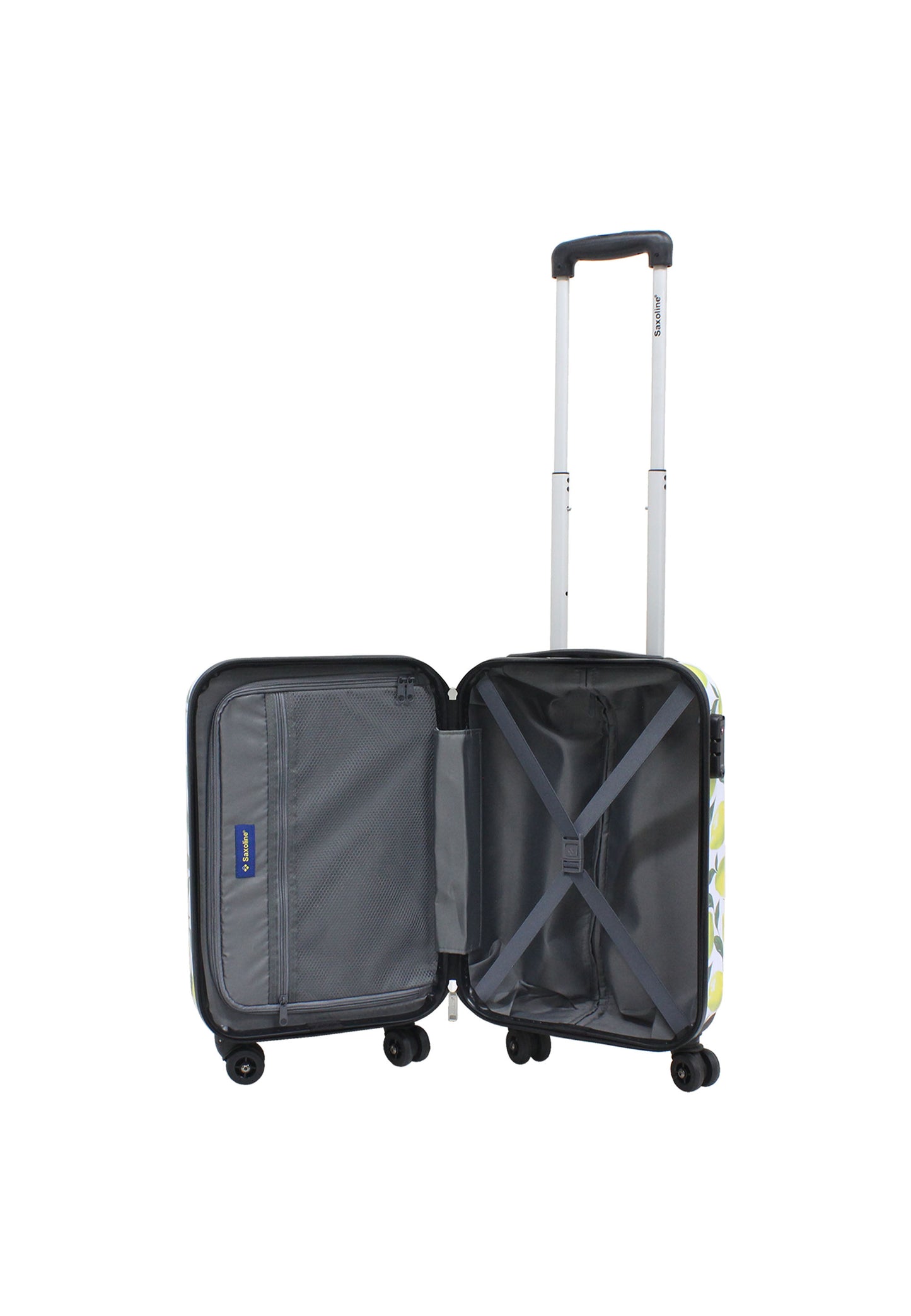 Valise rigide pour bagage à main Saxoline / Trolley / Valise de voyage - 55 cm (Petite) - Imprimé citron