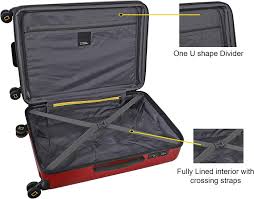 National Geographic Harde Koffer / Trolley / Reiskoffer - 67 cm (Medium) - Canyon - Burgundy