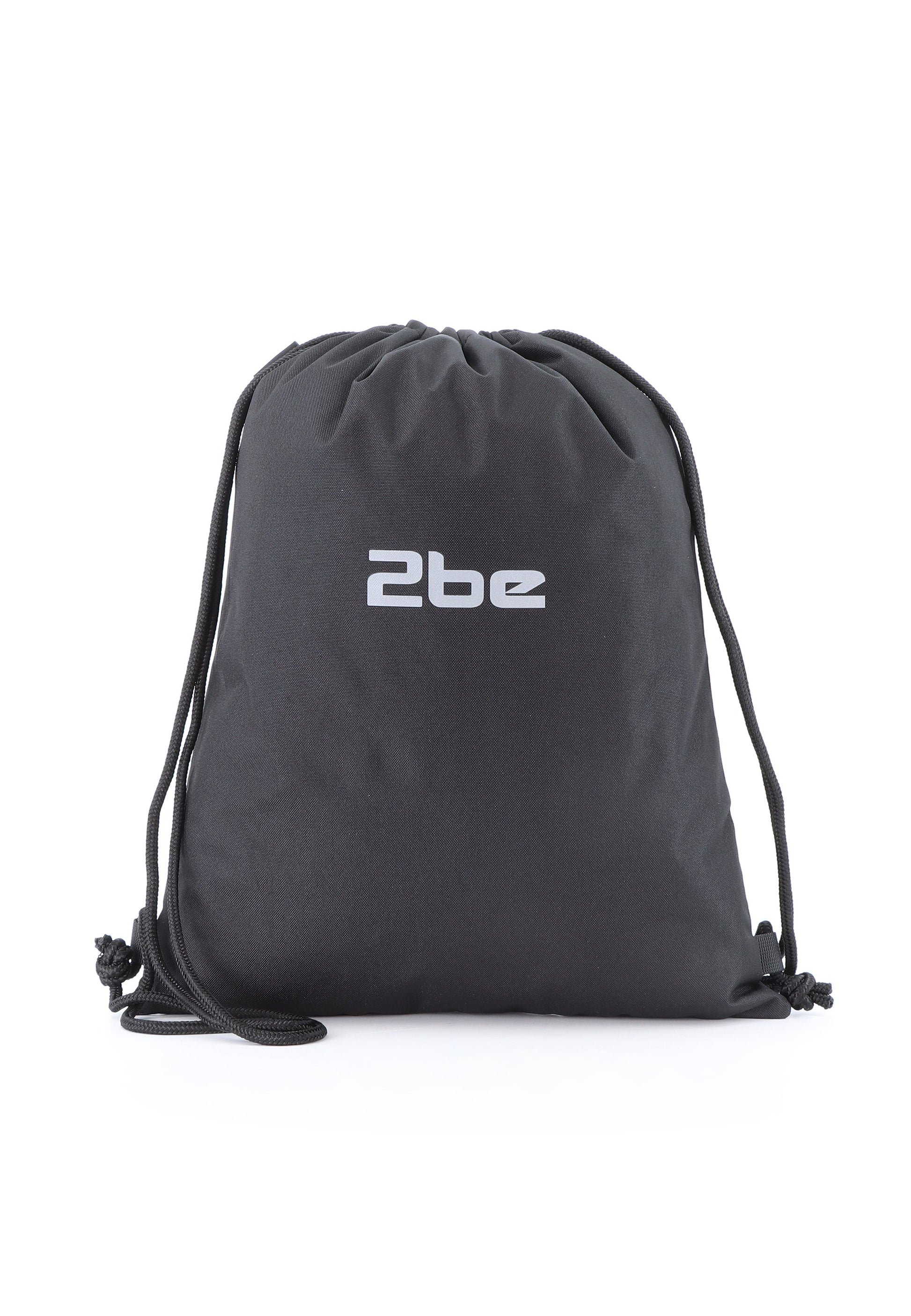 2be Gymtas | Rugzakje Lichtgewicht | String Bag  - Zwart