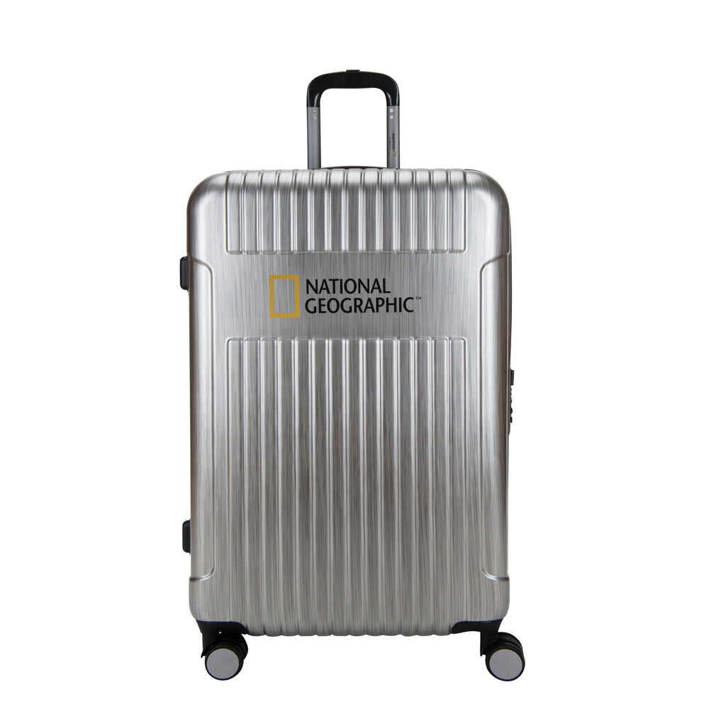 National Geographic Harde Koffer / Trolley / Reiskoffer - 76.5 cm (Large) - Transit - Zilver