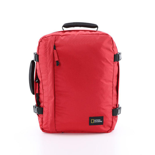 National Geographic 3 in 1 Handbagage Rugzak / Laptop Rugzak / Reistas / Weekendtas - Hybrid – 23 Liter (S) - Rood