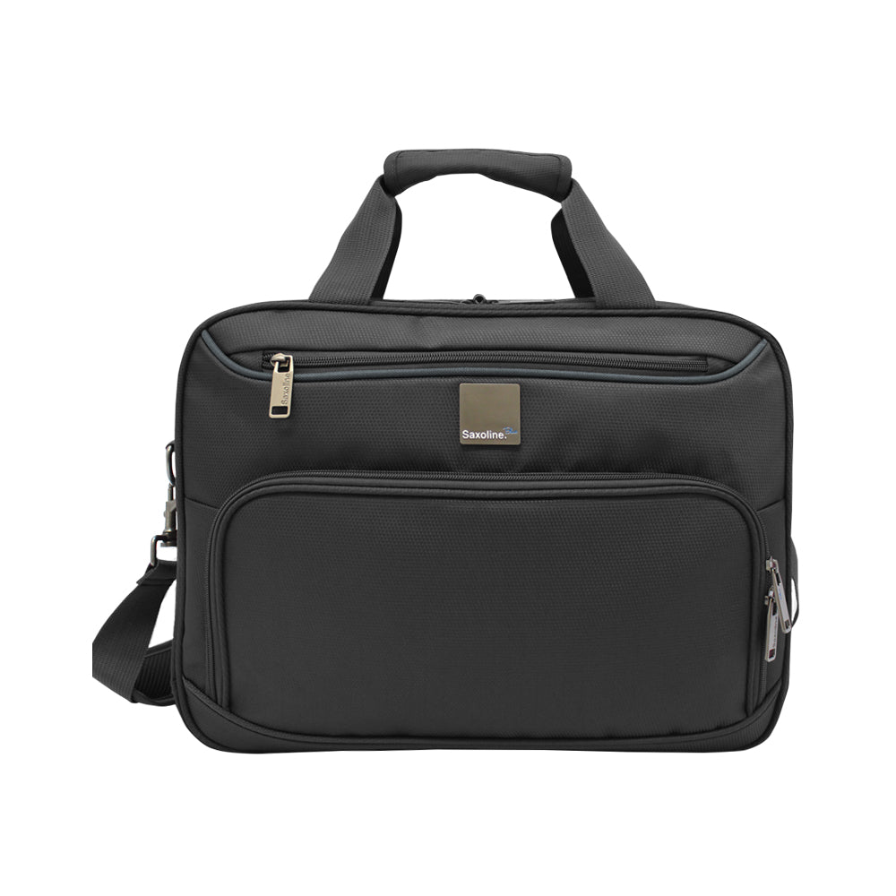 Saxoline Blue - Voorkant Zwart reistas | luggage4u.be