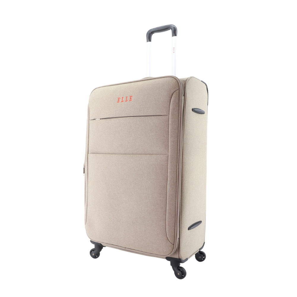 ELLE Pledge L - Voorkant Beige zacht reiskoffer | luggage4u.be