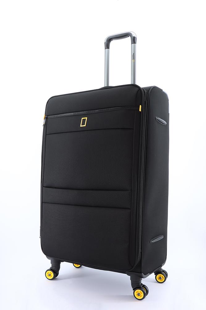 National Geographic Passage L - Voorkant Zwart zacht reiskoffer | luggage4u.be
