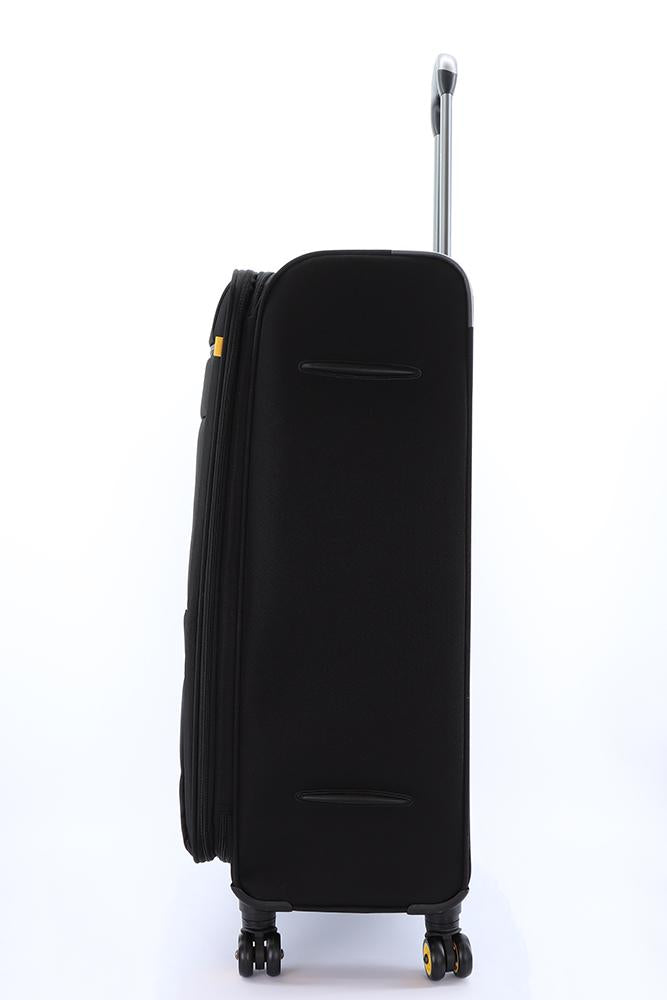 National Geographic Passage - Zijkant Zwart zacht reiskoffer | luggage4u.be
