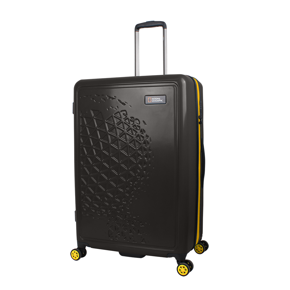 National Geographic Globe - Voorkant Khaki Hard reiskoffer | luggage4u.be