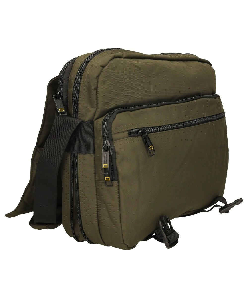 National Geographic Pro - Zijkant Khaki laptop schoudertas | luggage4u.be