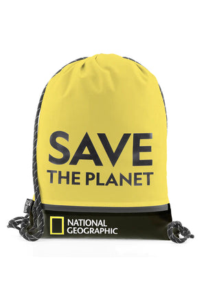 National Geographic Gymtas / Rugzakje Lichtgewicht - 0 -10 Liter - Save The Planet - Vegan - Geel