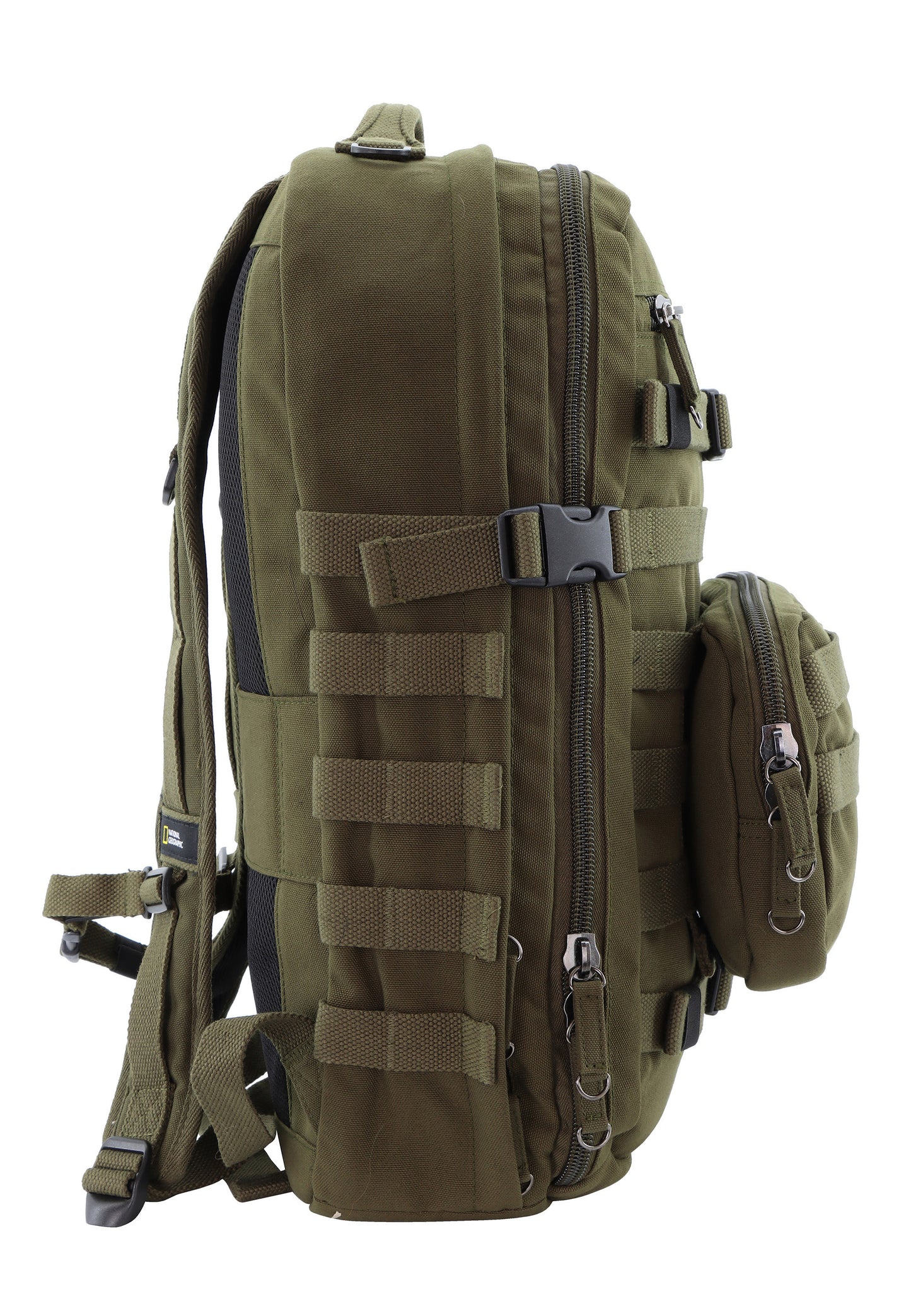 National Geographic Rocket - Zijkant Outdoor laptop Khaki rugzak | luggage4u.be