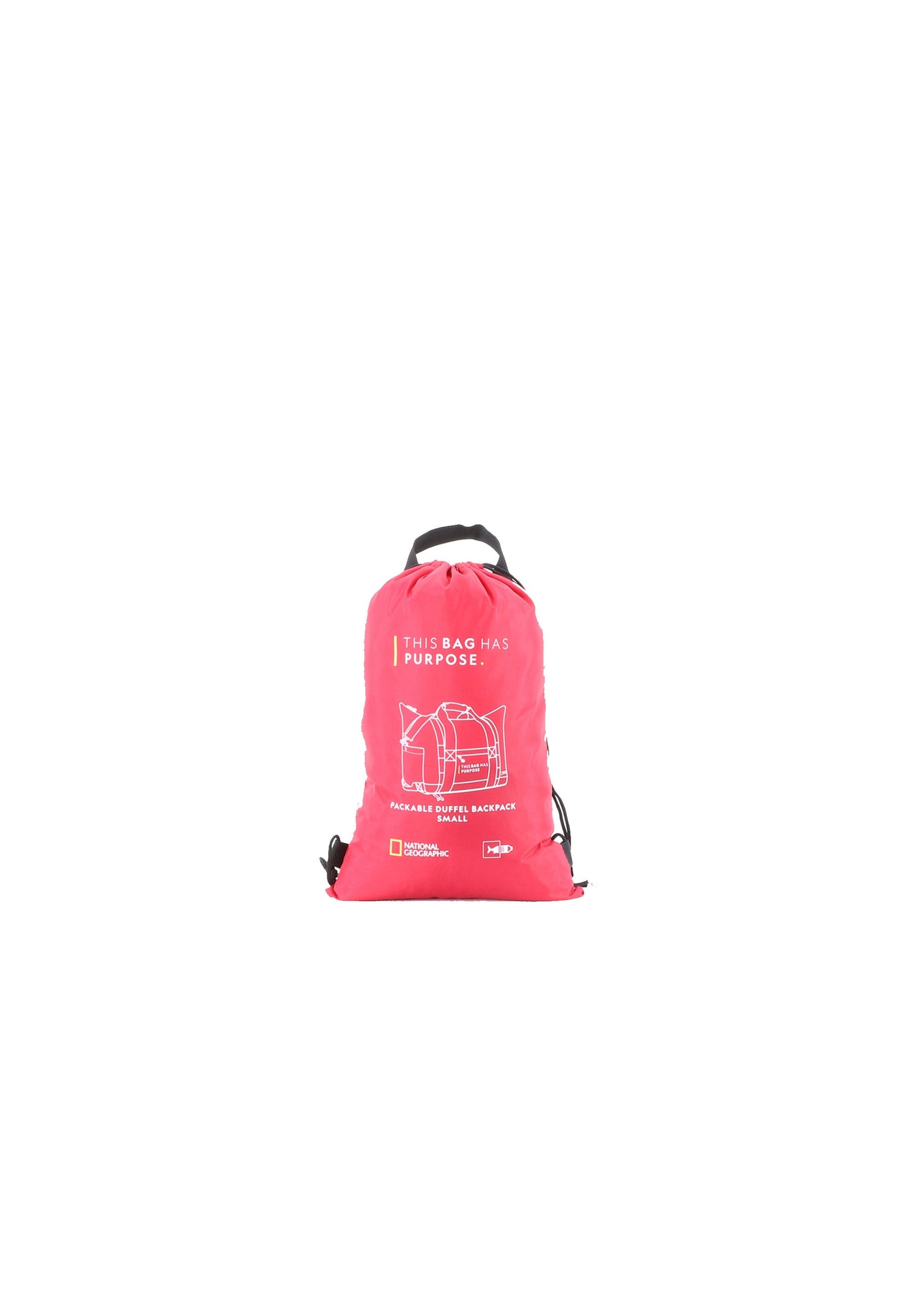 Sac de voyage/sac de sport pliable National Geographic - 26 litres (petit) - Vegan - Pathway - Rouge