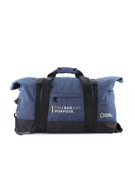 National Geographic Opvouwbare Reistas met wielen / Weekendtas - Vegan - 48 Liter (S) - Pathway - N10442 - Marine Blauw