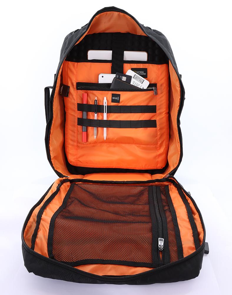 National Geographic 3 in 1 Handbagage Rugzak / Laptop Rugzak / Reistas / Weekendtas - Hybrid – 32 Liter (M) - Rood