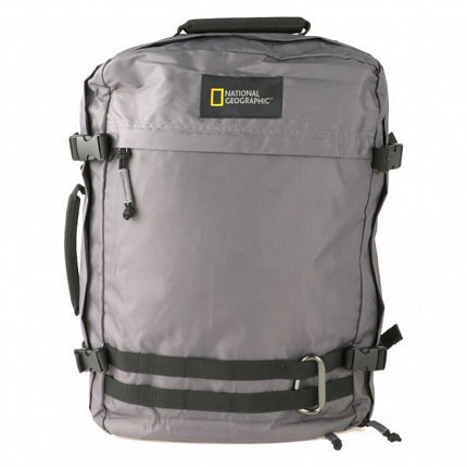 National Geographic 3 in 1 Handbagage Rugzak / Laptop Rugzak / Reistas / Weekendtas - Hybrid – 32 Liter (M) - Grijs