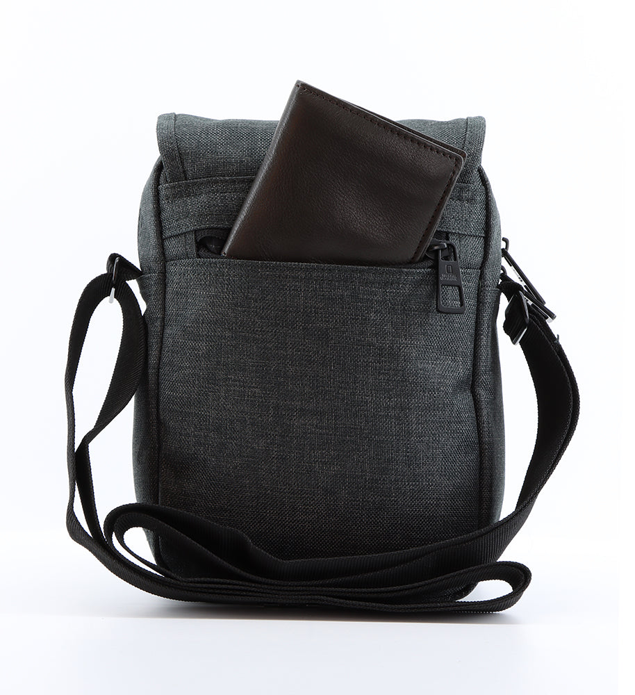 National Geographic Stream - Achterkant schoudertas met flap Antraciet | luggage4u.be