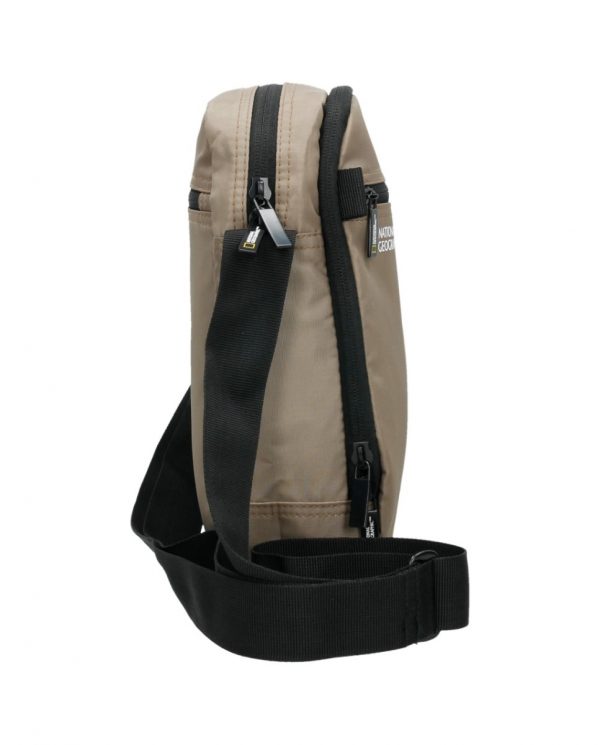 National Geographic Transform - Zijkant Beige RPET schoudertas | luggage4u.be