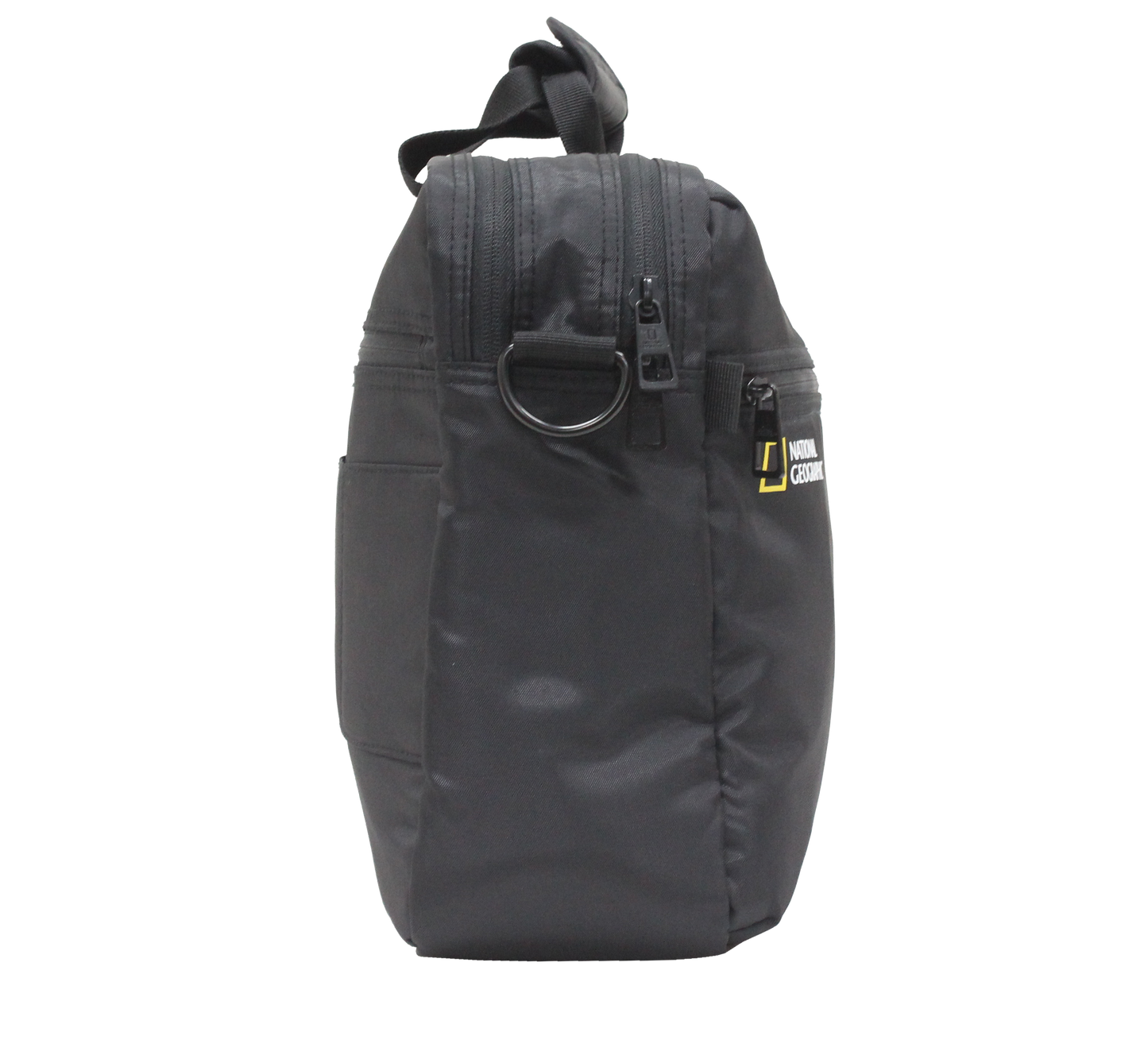 National Geographic Transform - Zijkant Zwart aktetas | luggage4u.be