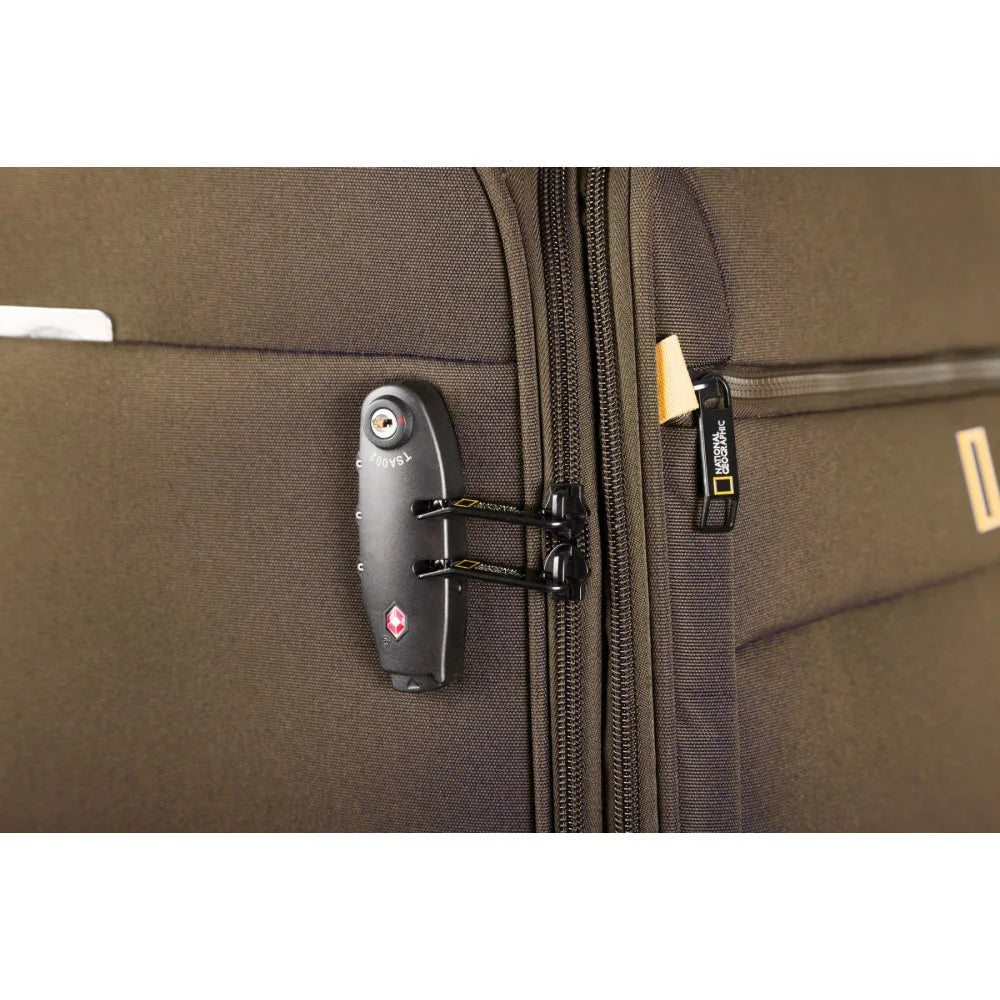 National Geographic Handbagage Zachte Koffer / Trolley / Reiskoffer - 46 cm (Small) - Passage- Khaki