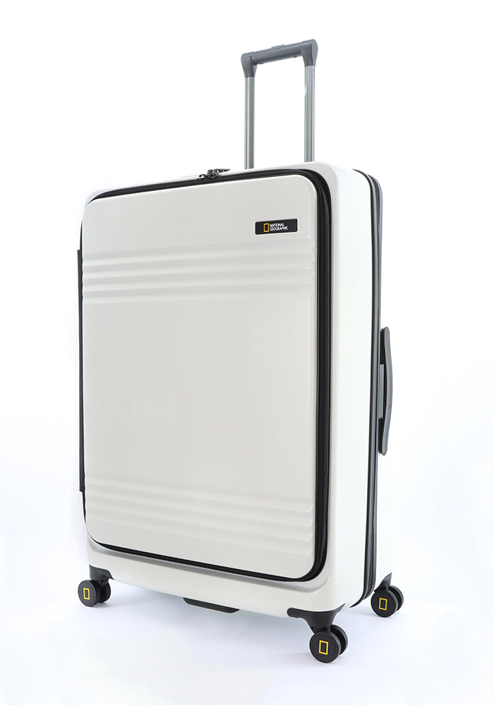 National Geographic Lodge L - Voorkant Wit hard reiskoffer | luggage4u.be