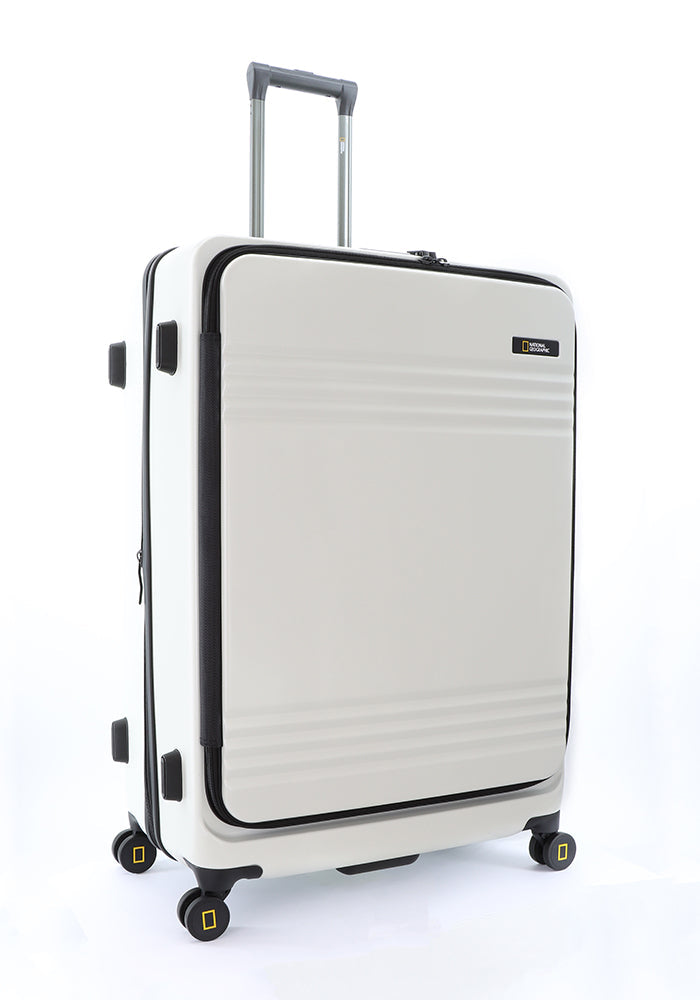 National Geographic Lodge L - Voorkant Wit hard reiskoffer | luggage4u.be