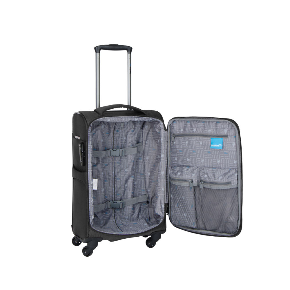 Saxoline Blue Valise souple / trolley / valise de voyage pour bagage à main - 54 cm (petit) - Alpine - Noir