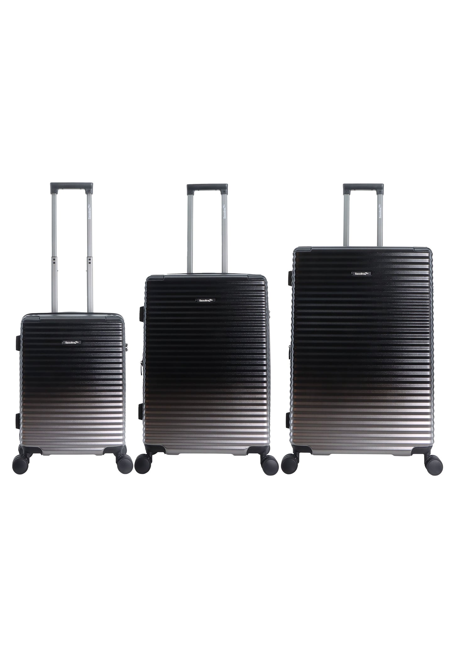 Saxoline Blue - Elite | Harde koffer set / Trolley set / Reiskoffer set - (S/M/L) Zwart