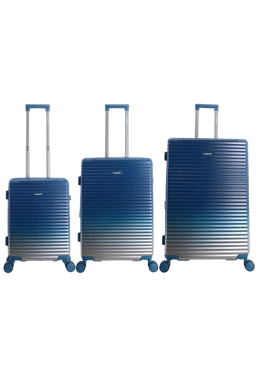 Saxoline Blue - Elite | Harde koffer set / Trolley set / Reiskoffer set - (S/M/L) Blauw