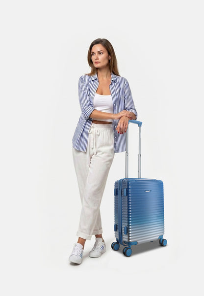 Saxoline Blue – Elite | Handbagage / Harde Koffer / Trolley – Small (41L) – Blauw
