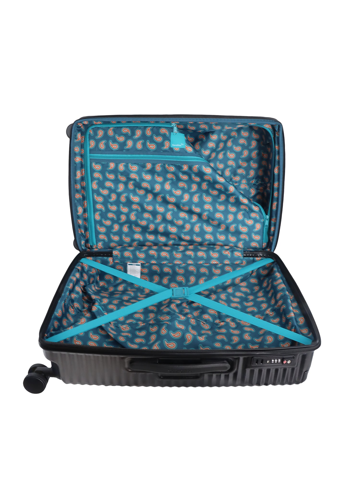 Valise rigide / Trolley / Valise de voyage Saxaoline Blue Elite - (Moyen) Noir