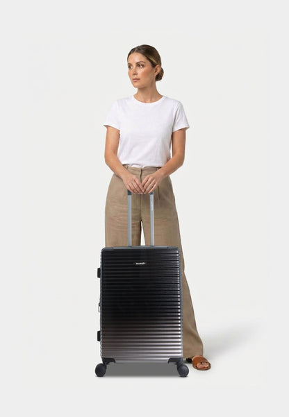 Saxoline Blue – Elite | Harde Kofferset / Trolleyset / Reiskofferset – Small/Medium/Large – Zwart