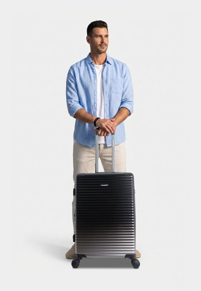 Saxoline Blue – Elite | Harde Kofferset / Trolleyset / Reiskofferset – Small/Medium/Large – Zwart