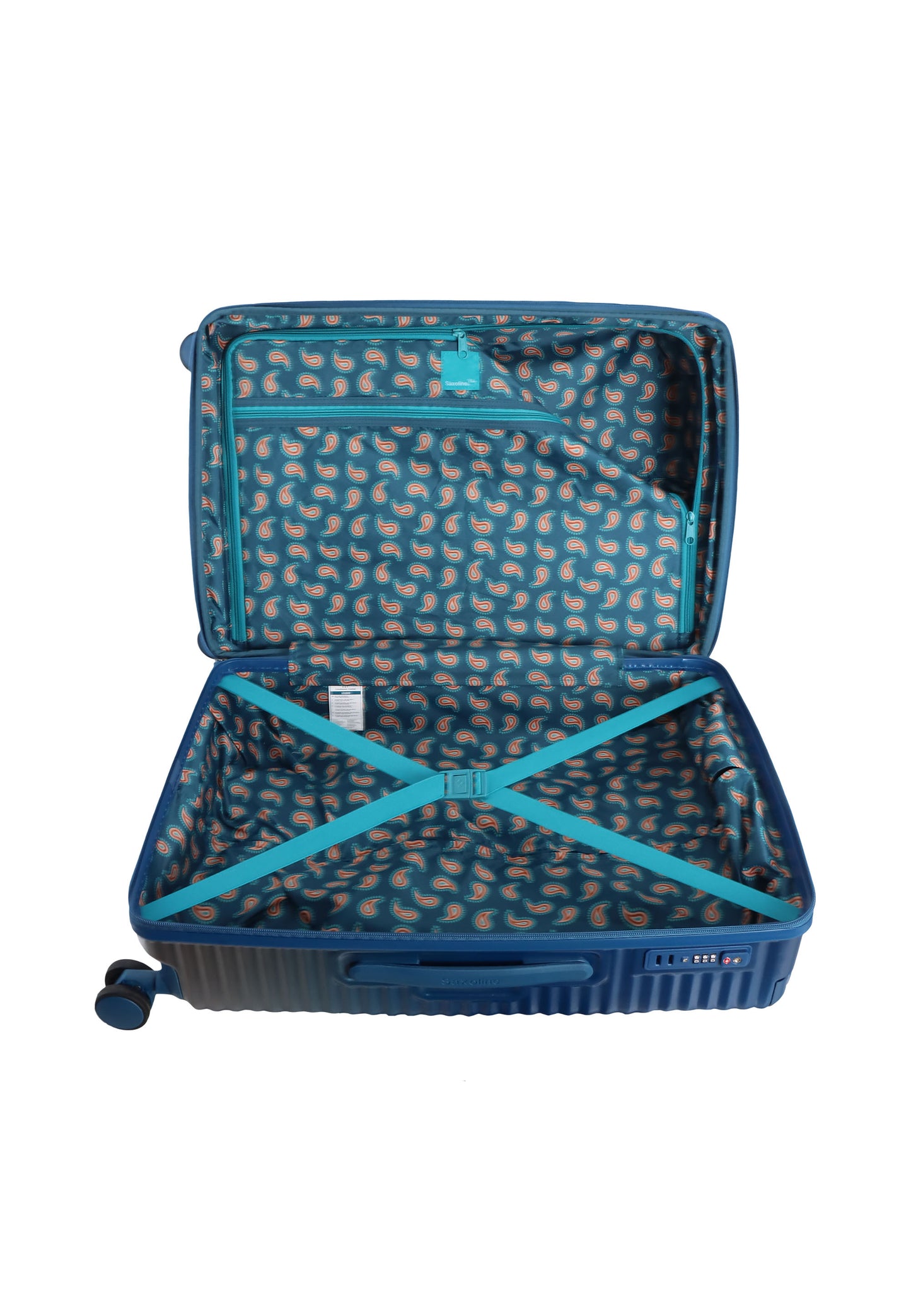 Bleu Saxaoline - Élite | Valise rigide / Trolley / Valise de voyage - (Moyen) Bleu