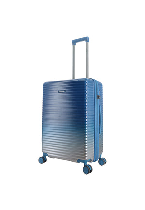 Saxoline blue reiskoffer met klasse, blauw zilver aflopend