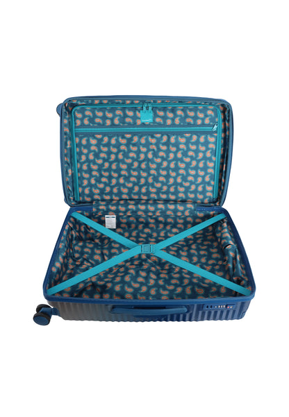 Bleu Saxaoline - Élite | Valise rigide / Trolley / Valise de voyage - (Moyen) Bleu