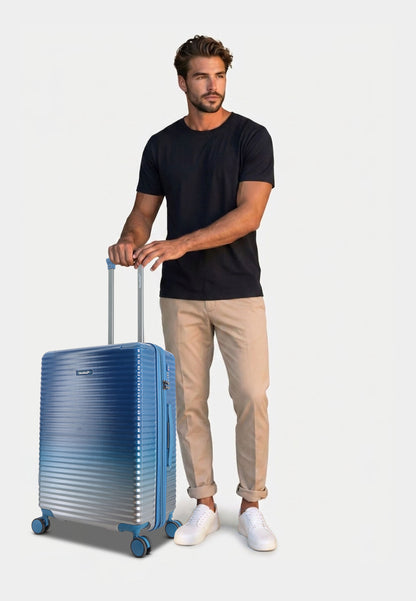 Saxoline Blue – Elite | Harde Koffer / Trolley / Reiskoffer – Medium – Blauw