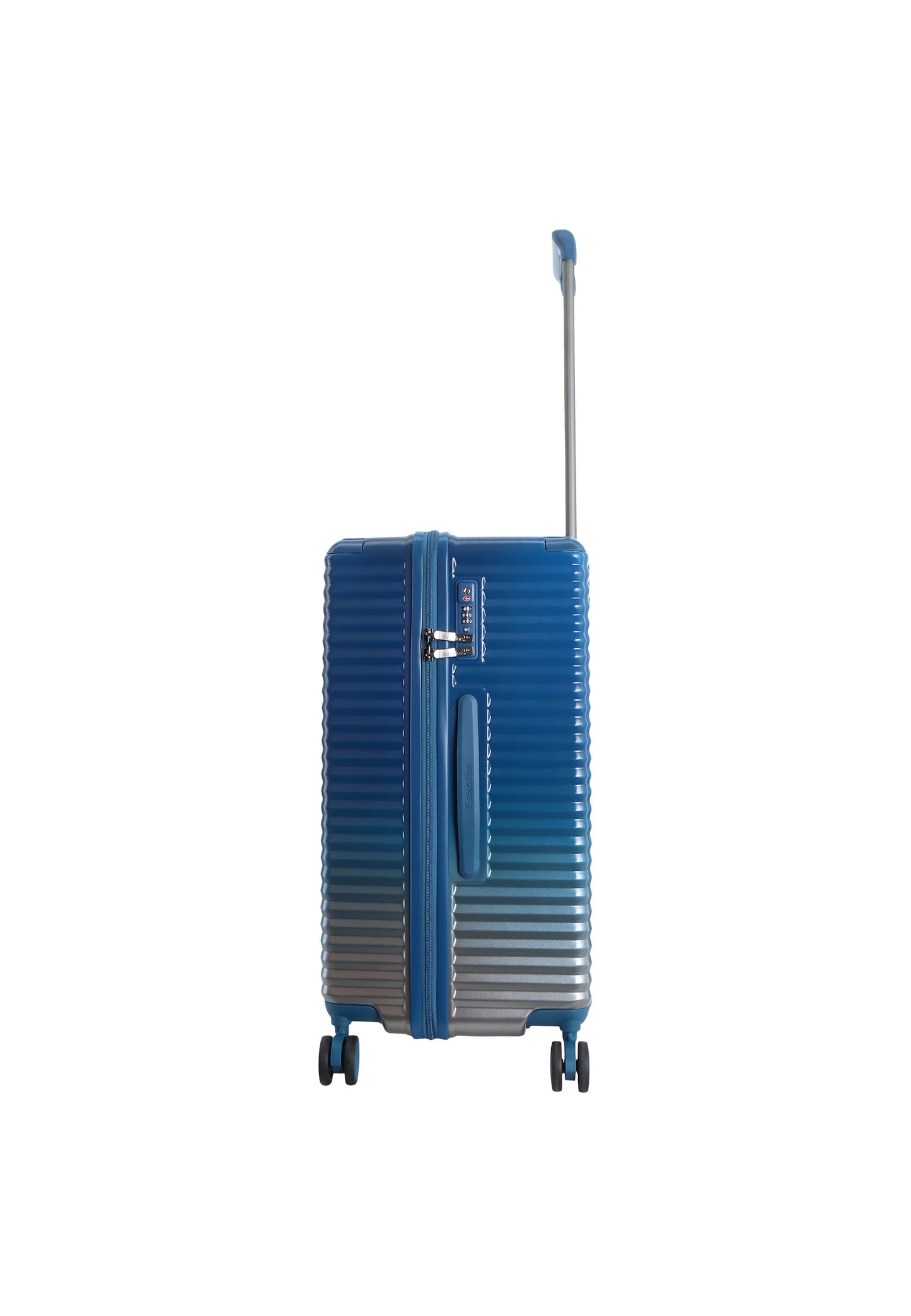 Saxaoline Blue Elite Trunk étui rigide / Chariot / Valise de voyage - (Moyen) Bleu