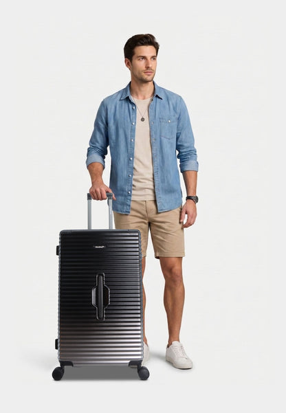 Saxoline Blue – Elite | Trunk Harde Koffer / Trolley / Reiskoffer – Large (131L) – Zwart