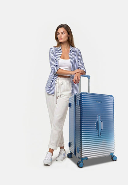 Saxoline Blue – Elite | Trunk Harde Koffer / Trolley / Reiskoffer – Large (131L) – Blauw