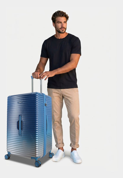 Saxoline Blue – Elite | Trunk Harde Koffer / Trolley / Reiskoffer – Large (131L) – Blauw