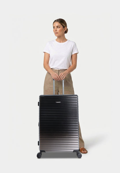 Saxoline Blue – Elite | Harde Kofferset / Trolleyset / Reiskofferset – Small/Medium/Large – Zwart