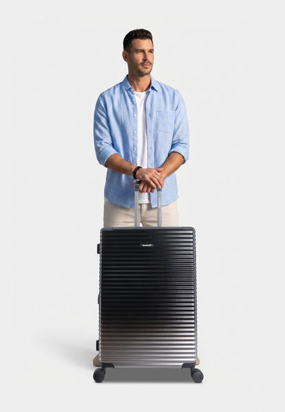 Saxoline Blue – Elite | Harde Kofferset / Trolleyset / Reiskofferset – Small/Medium/Large – Zwart