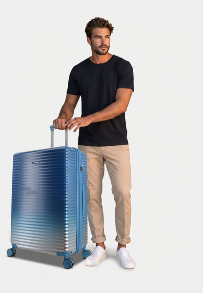 Saxoline Blue – Elite | Harde Koffer / Trolley / Reiskoffer – Large – Blauw