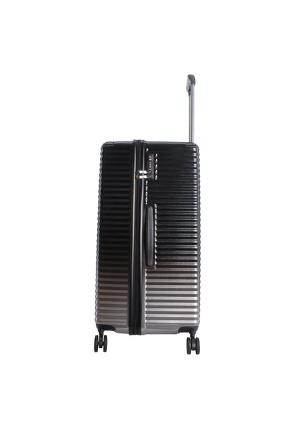 Bleu Saxoline - Élite | Valise rigide Trunk / Trolley / Valise de voyage - (Grande) Noir