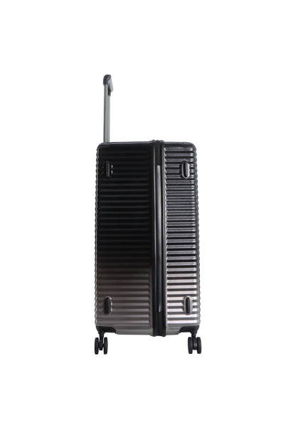 Bleu Saxoline - Élite | Valise rigide Trunk / Trolley / Valise de voyage - (Grande) Noir