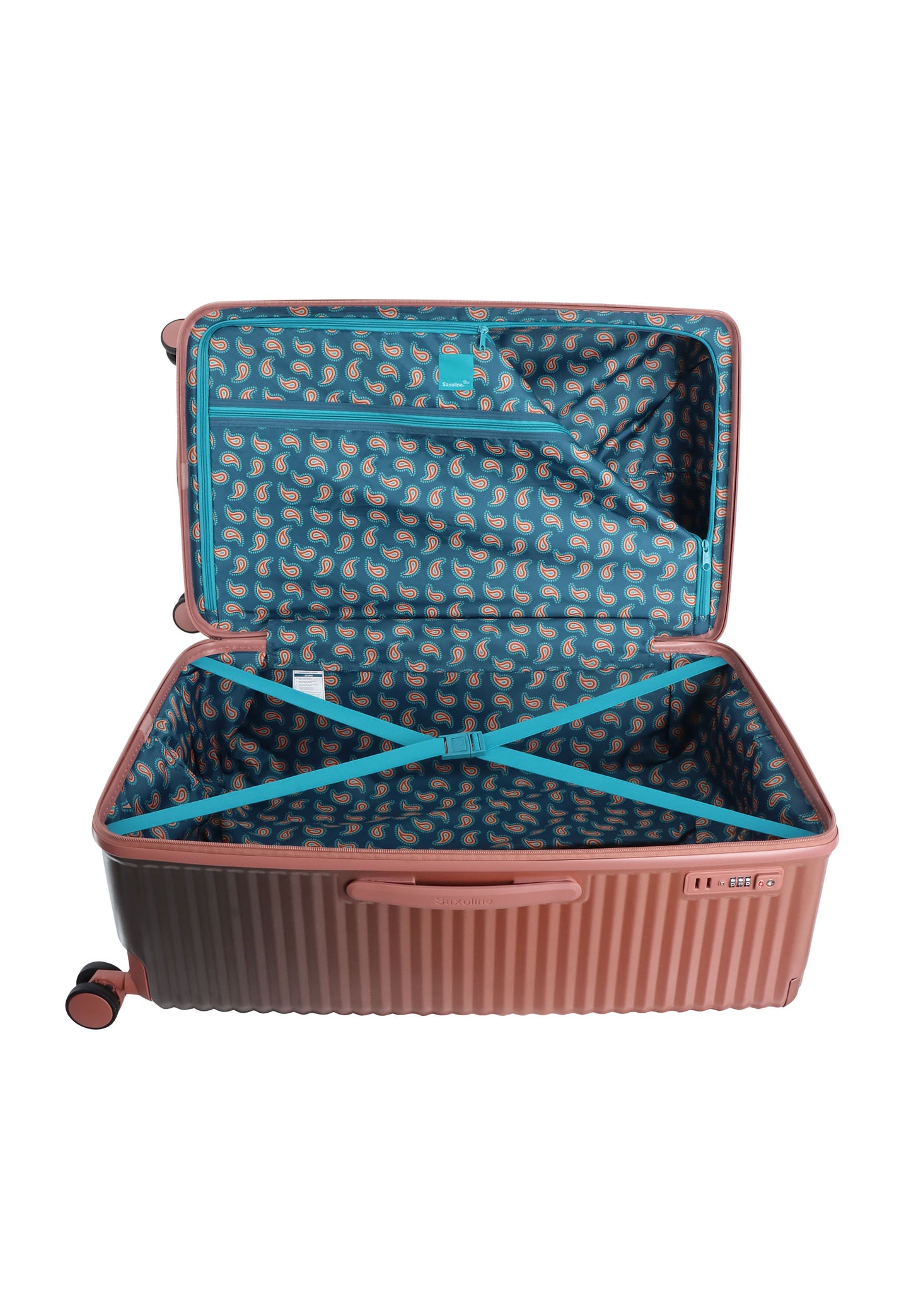 Bleu Saxoline - Élite | Valise rigide / Trolley / Valise de voyage Trunk - (Grande) Rose